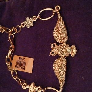 2176968-1 Owl -  Fancy Owl Goldtone Anklet